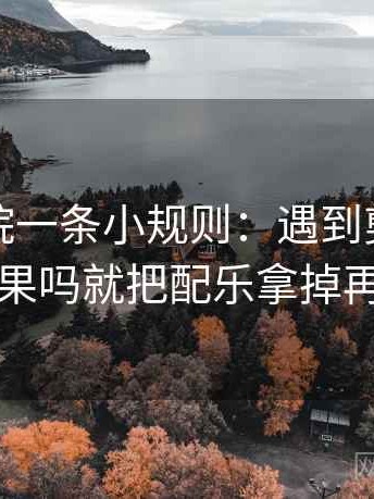 努努影院一条小规则：遇到剪辑暗示因果吗就把配乐拿掉再读