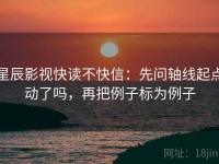星辰影视快读不快信：先问轴线起点动了吗，再把例子标为例子