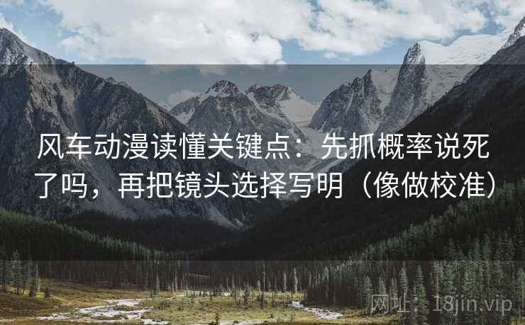 风车动漫读懂关键点：先抓概率说死了吗，再把镜头选择写明（像做校准）